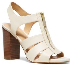 Michael Kors Damita Sandal Leather Light Cream Ivory Women's size 7.5